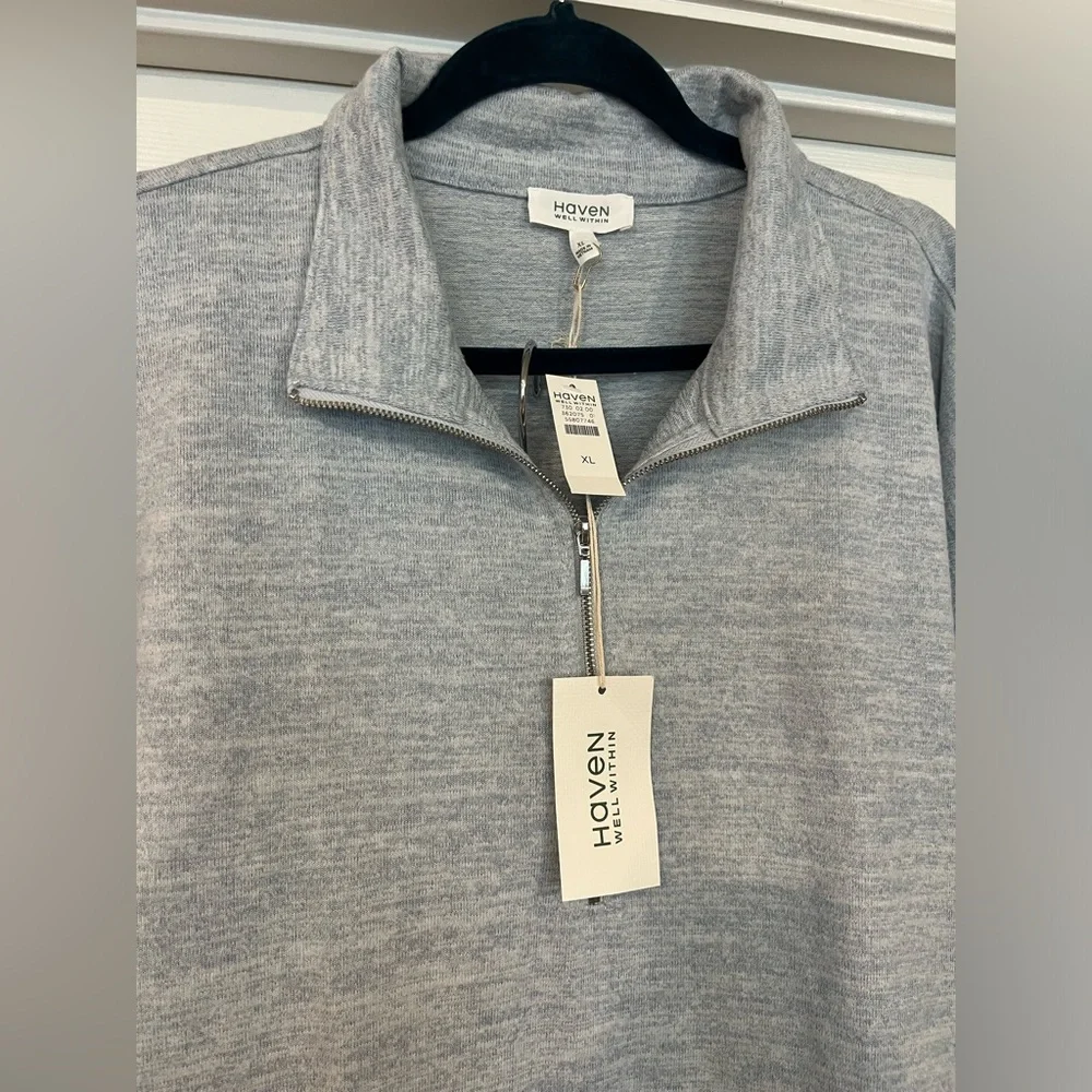 NWT Haven Well Within Sky Blue Matching Lounge Set Long Sleeve Quarter Zip Pants - Picture 5 of 12